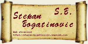 Stepan Bogatinović vizit kartica
